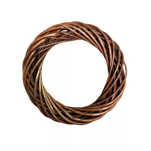 Koszorú alap vessző barna 25 cm