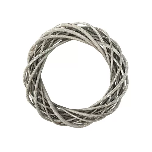 Koszorú alap vessző 25 cm szürke