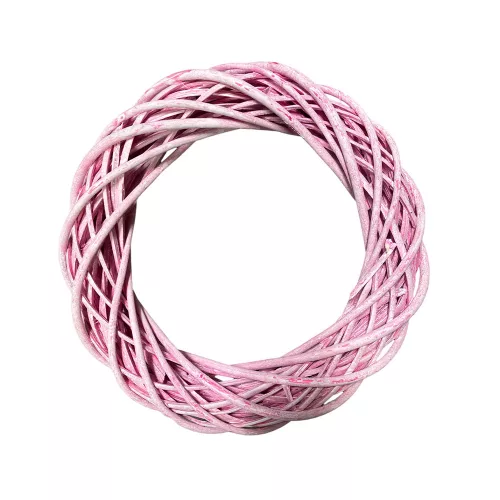 Koszorú alap vessző 30 cm pink