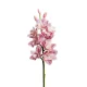 Élethű szálas orchidea 8 virággal halvány rózsaszín 77 cm