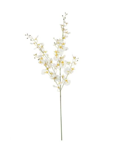 Élethű szálas selyem orchidea fehér