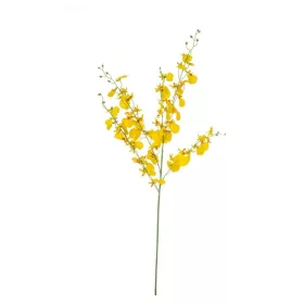 Élethű szálas selyem orchidea sárga