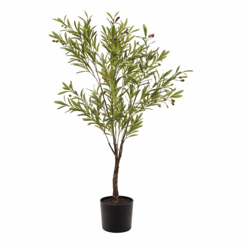 Élethű cserepes olívafa műnövény olívabogyó terméssel 150 cm