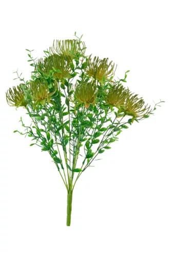 Élethű protea csokor 50cm - zöld