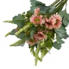 Élethű selyemvirág mezei csokor rózsaszín 58cm