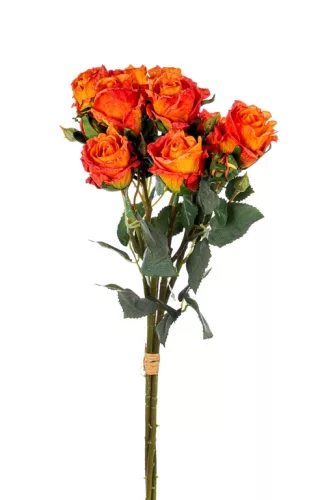 Bimbós Rózsacsokor narancs 55 cm