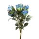 Élethű selyemvirág rózsa csokor kék 55cm