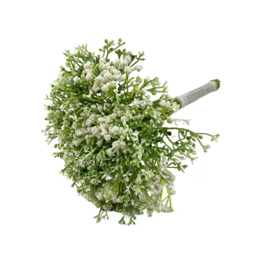 Élethű dús selyem fátyolvirág csokor fehér 30 cm