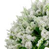 Élethű aprófejű dús virágcsokor fehér 30 cm