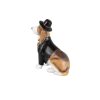 Ülő  elegáns kutya dekoráció 21,5x10x23 cm