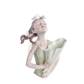 Lány pillangókkal figura 20x15x32 cm