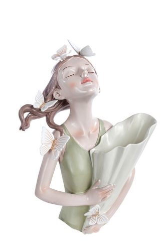 Lány pillangókkal figura 20x15x32 cm