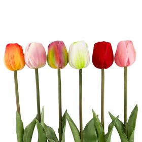 Élethű gumitulipán 47cm, több színben, választható