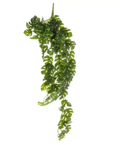 Élethű mini filodendron műnövény – lógó bokor dekoráció