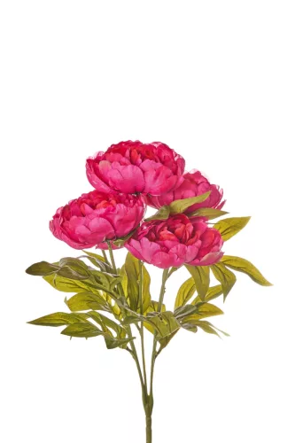 Élethű peonia csokor 50cm - erős pink