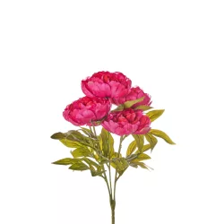 Élethű peonia csokor 50cm - erős pink