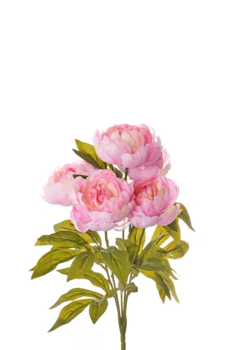 Élethű peonia csokor 50cm - mályva