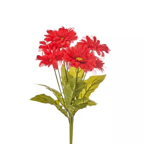 Élethű gerbera csokor piros 50 cm