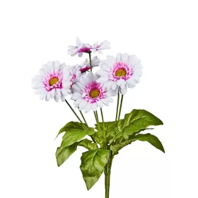 Élethű gerbera csokor fehér-rózsaszín 50 cm