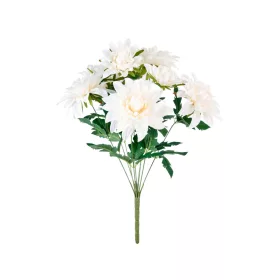 Élethű dália csokor 50cm - fehér