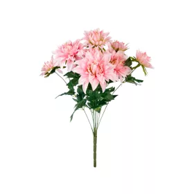 Élethű dália csokor 50cm - rózsaszín