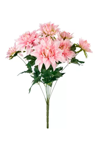 Élethű dália csokor 50cm - rózsaszín