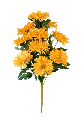 Élethű gerbera csokor sárga 50 cm