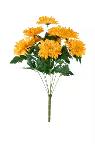 Élethű gerbera csokor sárga 45 cm