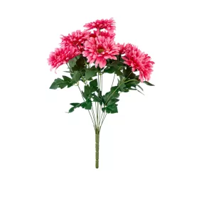 Élethű gerbera csokor sötétrózsaszín 45 cm