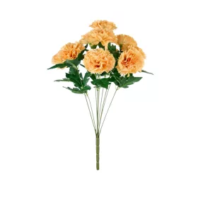 Élethű szegfű csokor 47cm - sárgás