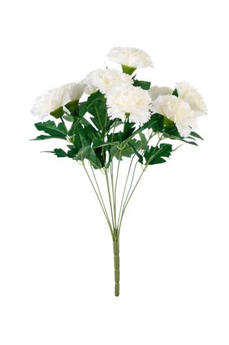 Élethű szegfű csokor 47cm - krém