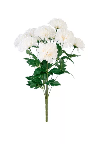 Élethű dália csokor fehér 48 cm