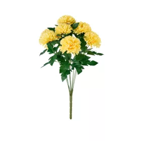Élethű dália csokor sárga 48 cm