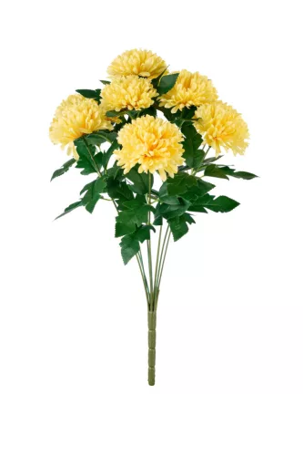 Élethű dália csokor sárga 48 cm