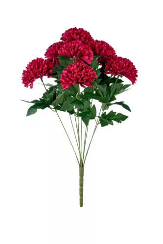 Élethű dália csokor bordó 48 cm
