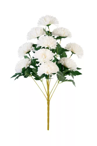 Élethű dália csokor fehér 50 cm