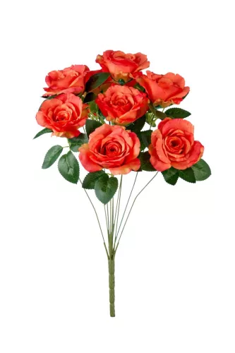 Élethű rózsa csokor 50 cm orange