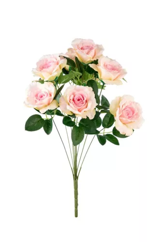Élethű rózsa csokor 50 cm pink