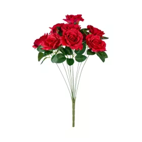 Élethű rózsa csokor 50 cm piros