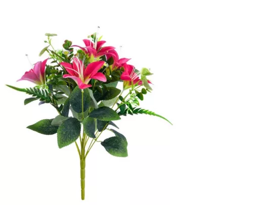 Élethű liliom csokor 12x43 cm beauty