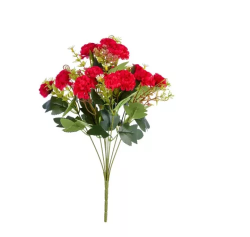 Élethű pom-pom csokor 8x36 cm piros