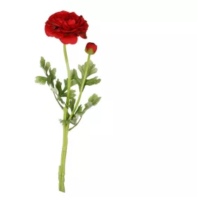 Selyem szálas boglárka 2 fejjel 67cm piros