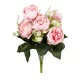 Élethű selyem nyílott peonia csokor pink