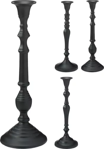 Gyertyatartó fekete színű 29 cm 3 féle válaszható/db