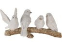 Madarak ágon  16x7x7cm fehér