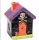 Halloween ház LED-del 10,5 cm koponyás