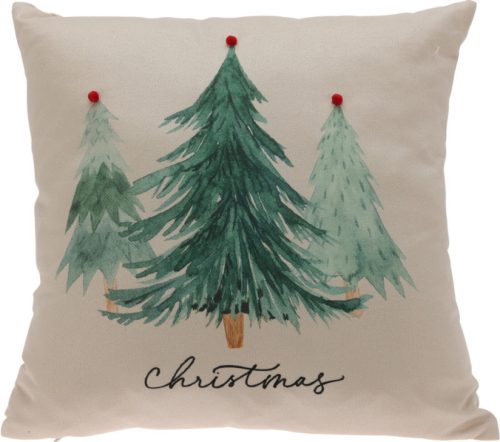 Karácsonyi díszpárna fenyőfás 45x45 cm