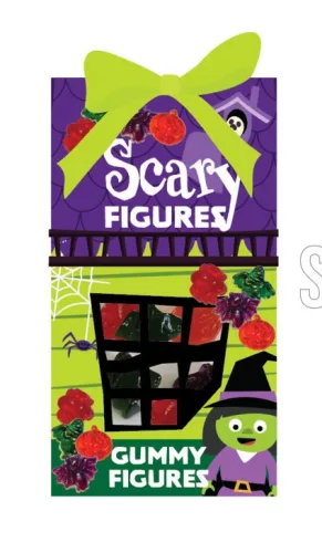 Halloween édes gumicukor figurák házikó dobozban 100g