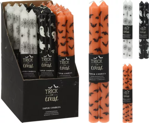 Halloweeni gyertya 2db fekete