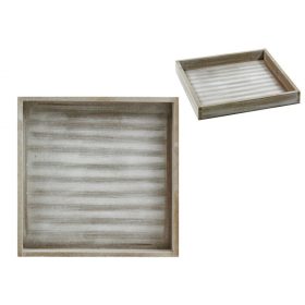 Fa tálca szürke 25x25cm